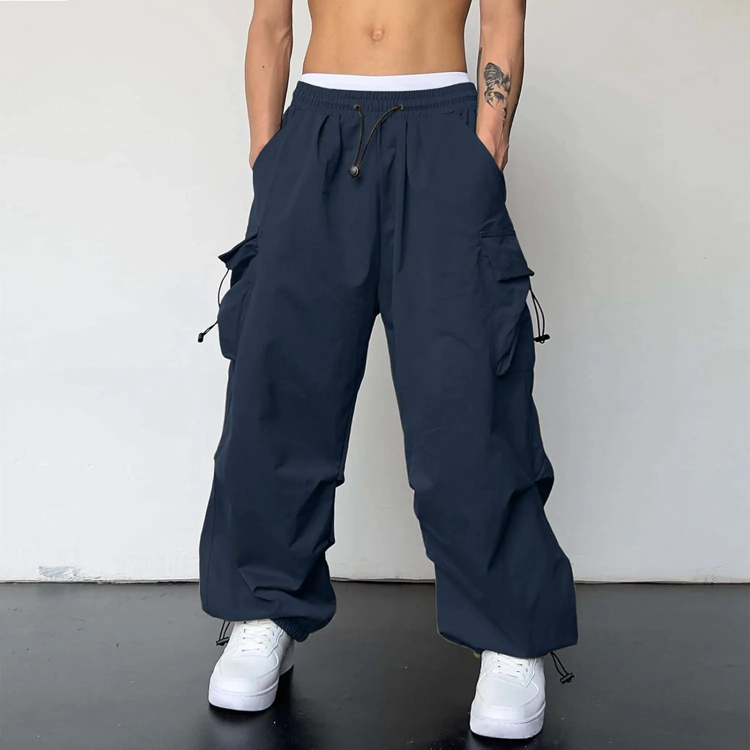 Cargo Work Pant Men Breathable Casual Pull-On Pants Athletic Sweatpants Loose Fit Joggers Bottoms Pant