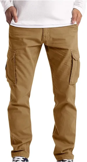 Cargo Work Pant Men Breathable Casual Pull-On Pants Athletic Sweatpants Loose Fit Joggers Bottoms Pant