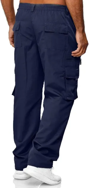 Cargo Work Pant Men Breathable Casual Pull-On Pants Athletic Sweatpants Loose Fit Joggers Bottoms Pant