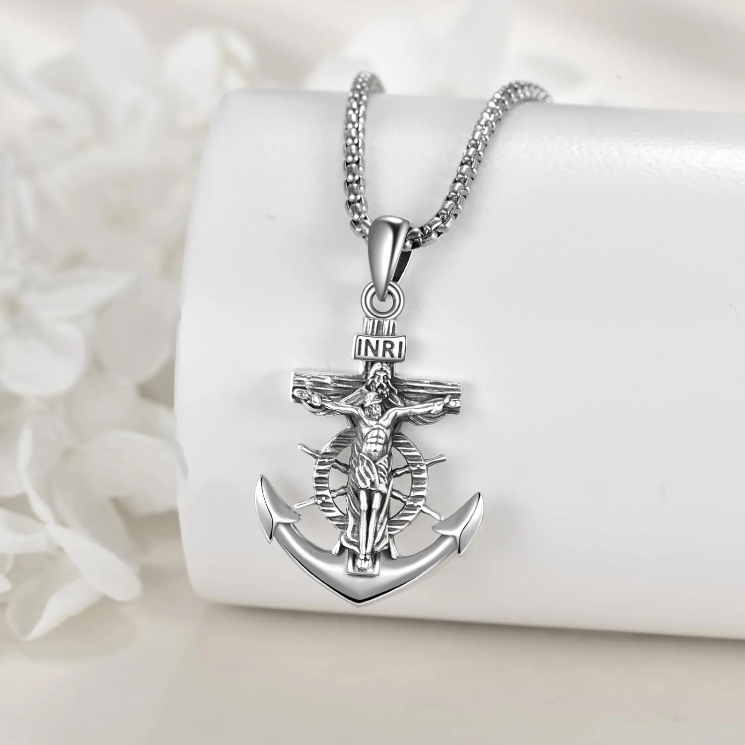 Celtic Cross Necklace Sterling Silver Vintage Cross Pendant Christain Irish Jewelry Gift for Women Men