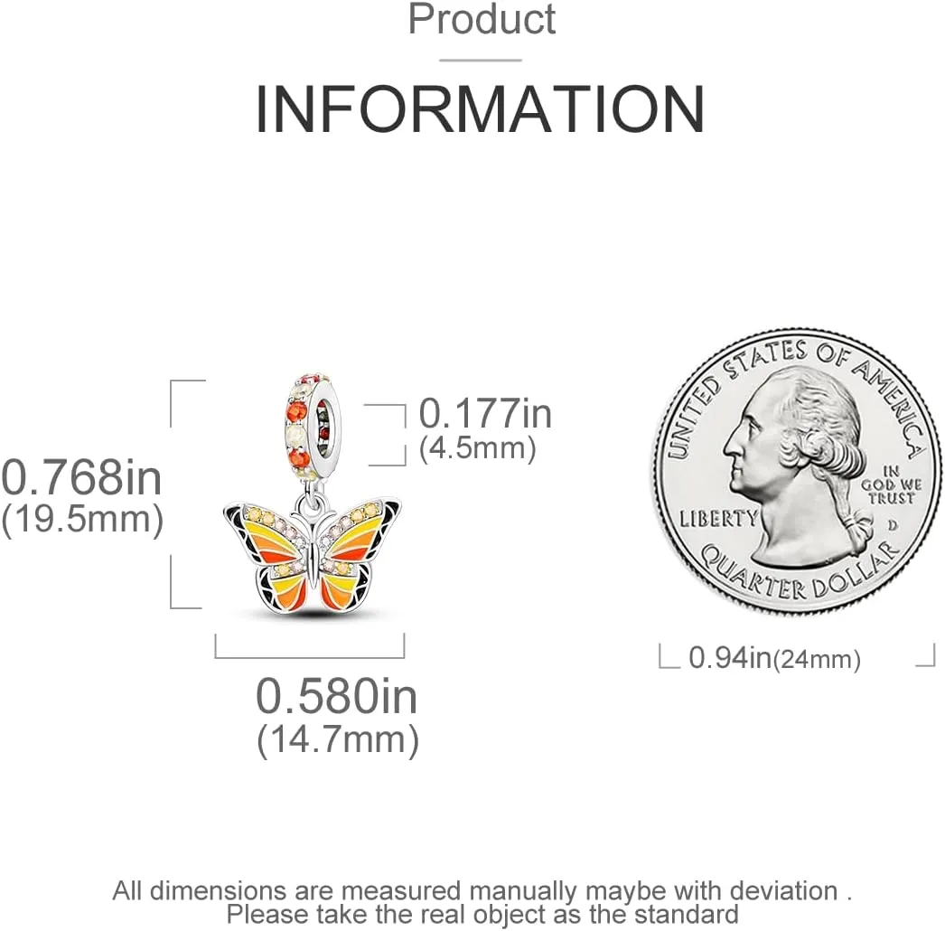 Charms Compatible with Pandora Bracelets, Sterling Silver Dangle Charms for Bracelets Necklaces Heart Butterfly Animal Travel Sunflower Moon Tree Kawaii Kitty Cute Cat Pendants Bead DIY Charm