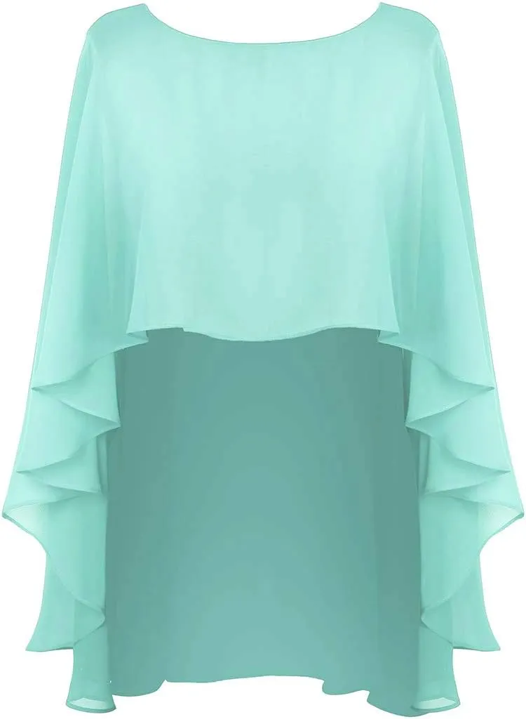 Chiffon Wedding Capes Evening Dress Bridesmaid Stole Formal Scarves Bridal Wraps Long Shawls