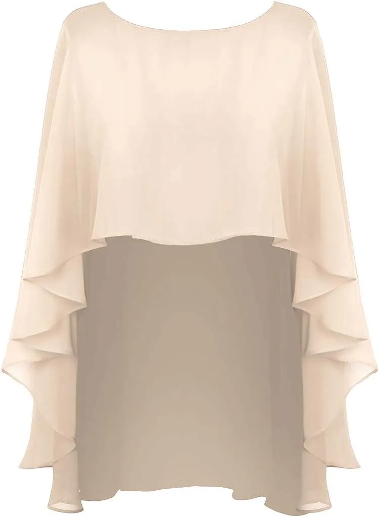 Chiffon Wedding Capes Evening Dress Bridesmaid Stole Formal Scarves Bridal Wraps Long Shawls