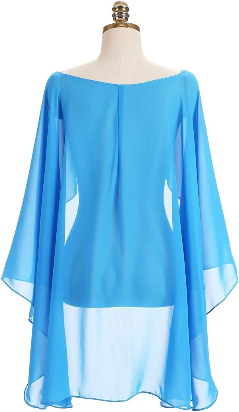 Chiffon Wedding Capes Evening Dress Bridesmaid Stole Formal Scarves Bridal Wraps Long Shawls