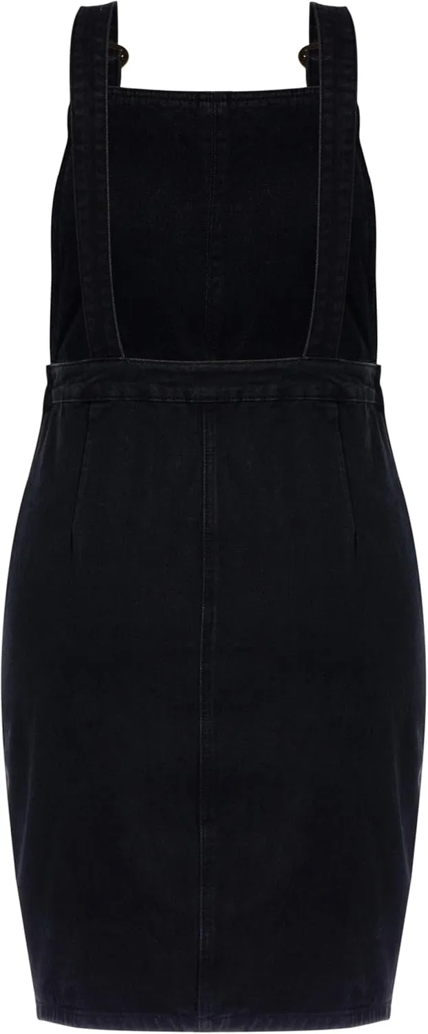 City Chic Women's Casual Midi Pinafore
