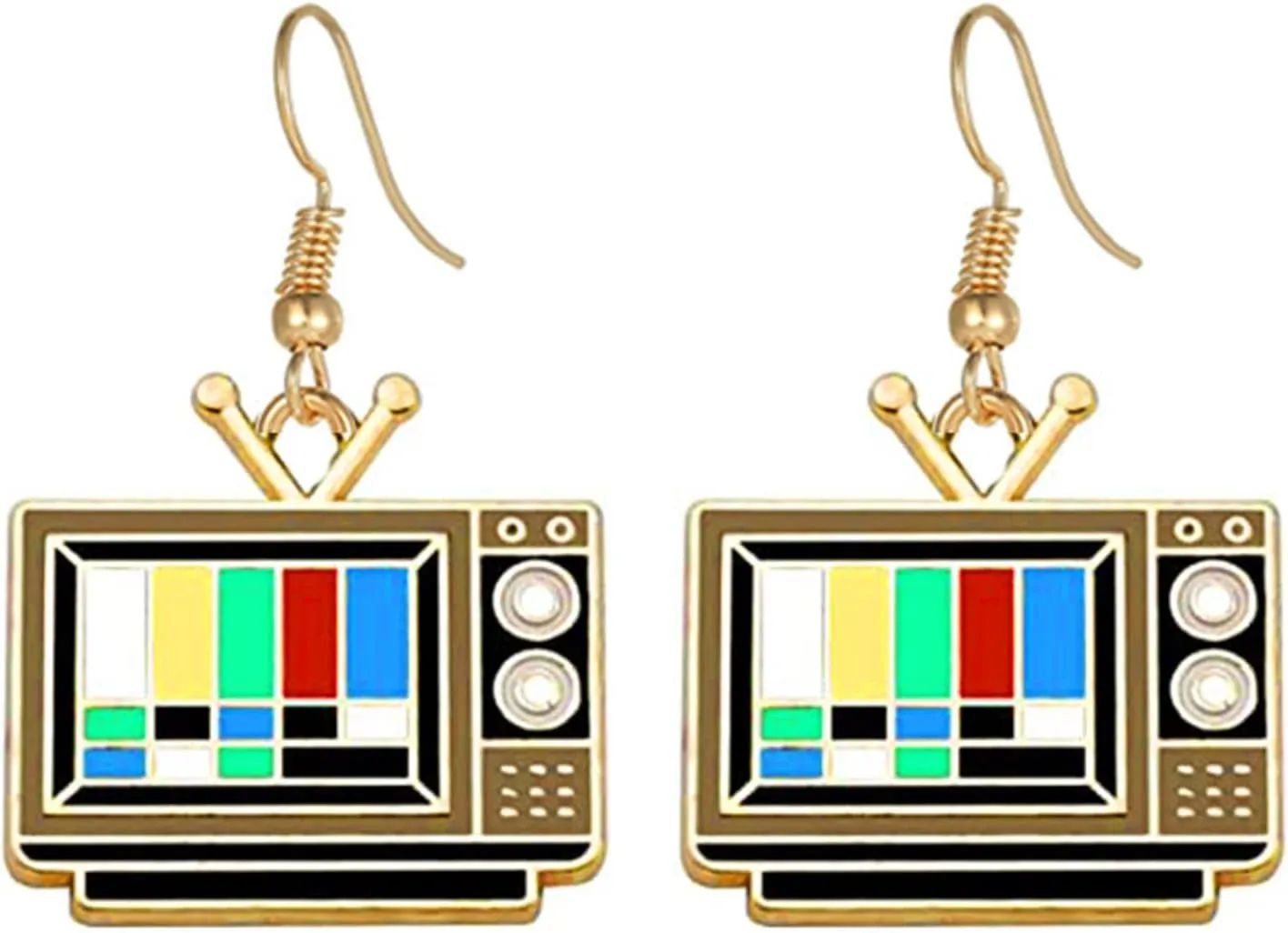 coadipress Vintage Television Earrings Creative Statement Unique TV Dangle Drop Earrings Novelty Jewelry for Women Birthday Gifts