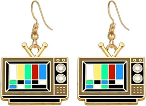 coadipress Vintage Television Earrings Creative Statement Unique TV Dangle Drop Earrings Novelty Jewelry for Women Birthday Gifts