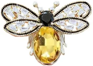 Colorful Rhinestone Crystal Bee Brooch Pin Vintage Bee Pearl Lapel Pin for Women Retro Rhinestone Insect Pin Jewelry Gift
