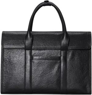 CSCDD Men's Handbag Hand Grip Grain Men's Bag Layer Cowhide Large Capacity Men's Briefcase Bag(D)