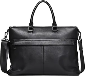 CSCDD Men's Handbag Leather Computer Bag 15.6 Inch Business Large Capacity Briefcase Crossbody Bag