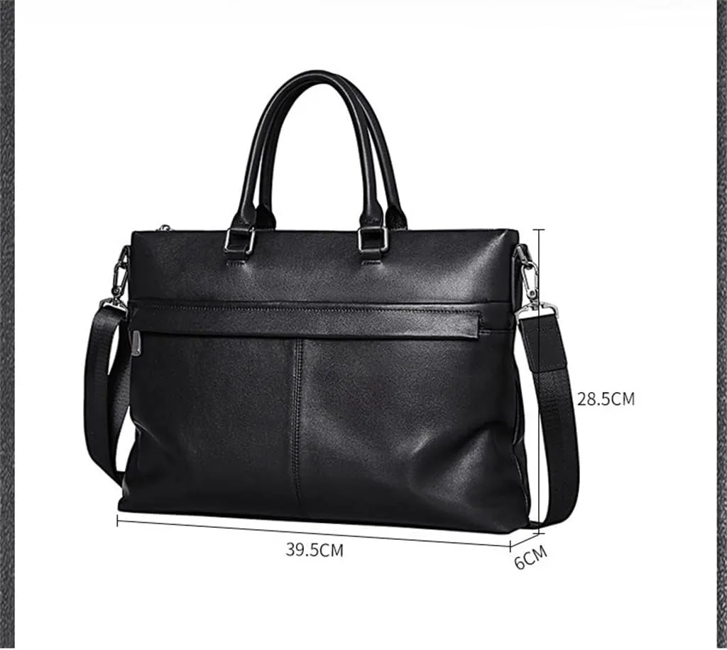 CSCDD Men's Handbag Leather Computer Bag 15.6 Inch Business Large Capacity Briefcase Crossbody Bag