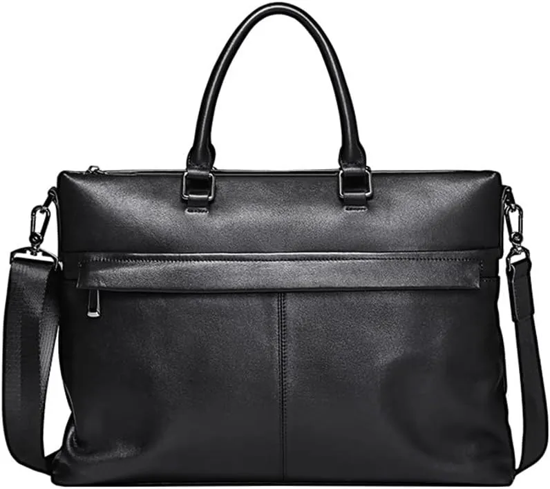 CSCDD Men's Handbag Leather Computer Bag 15.6 Inch Business Large Capacity Briefcase Crossbody Bag