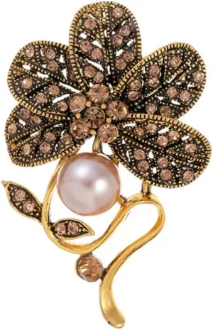 Delicate And Intricate Flower Brooch Vintage Flower Pearl Elegant Brooch In Addition To The Decoration Of Clothing, This Brooch Can Also Be Used To Decorate Hats, Bags And So On