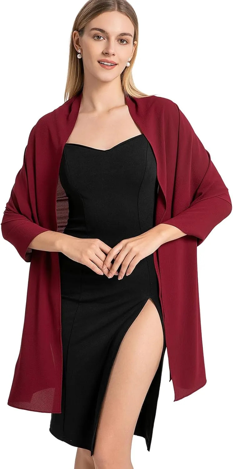 Elegant Shawls and Wraps for Evening Dresses Chiffon Scarf Pashmina Wraps for Women Wedding Scarves