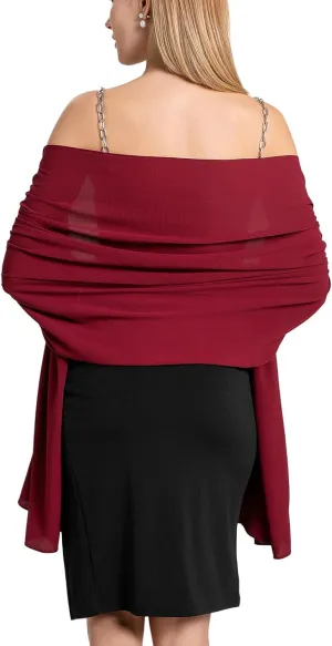 Elegant Shawls and Wraps for Evening Dresses Chiffon Scarf Pashmina Wraps for Women Wedding Scarves