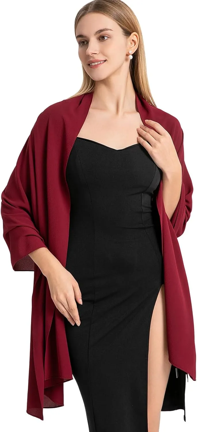 Elegant Shawls and Wraps for Evening Dresses Chiffon Scarf Pashmina Wraps for Women Wedding Scarves