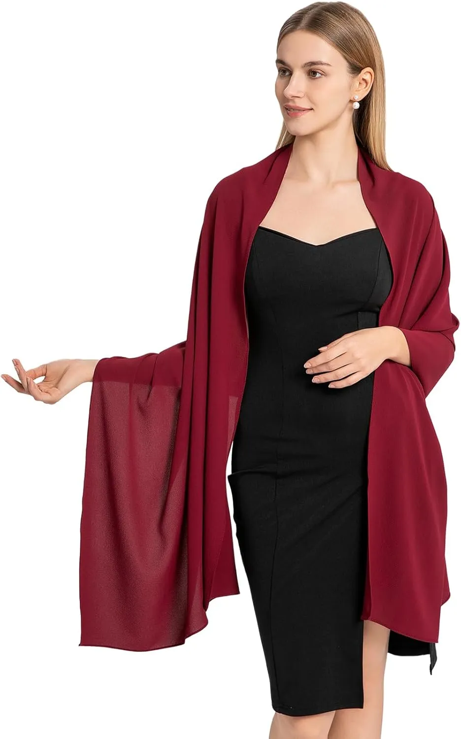 Elegant Shawls and Wraps for Evening Dresses Chiffon Scarf Pashmina Wraps for Women Wedding Scarves