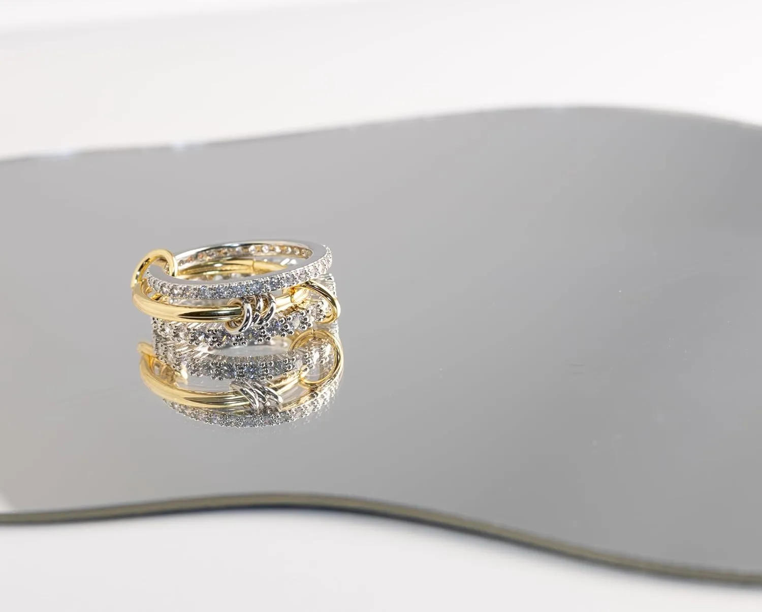 Elegant Stackable Rings for Women 18k Gold Plated Non-Tarnish, Dainty Cubic Zirconia CZ Knuckle Rings Set, Minimalist Jewelry Gift for Wedding Anniversary Everyday Wear