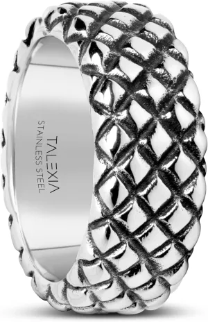 Elegant Stainless Steel Rings Men - Timeless Wedding Rings for Men with Hypoallergenic Design - Ideal for Anniversaries, Weddings, or Special Events, 9mm Width (9-14)