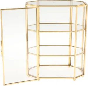 Elegant Vintage Styles Glass Jewelry Box Display Case Home Accessory for Trinkets Necklace Rings and Diamonds Storage
