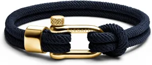 Elegatto Alchor Platinum Rope Bracelet for Men | Premium Nylon Marine Cord with Silver Polished Stainless Steel Shackle Closure | Waterproof and Fade-Resistant | Mens Designer Bracelets
