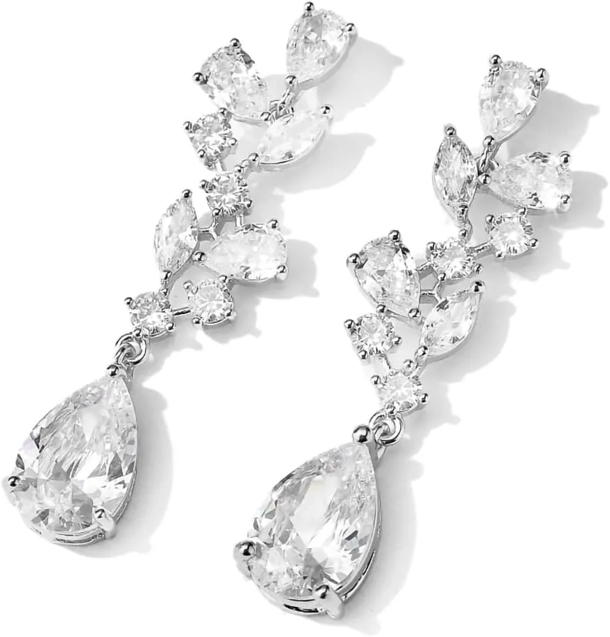 Fashion Shiny Drop Zircon Earrings