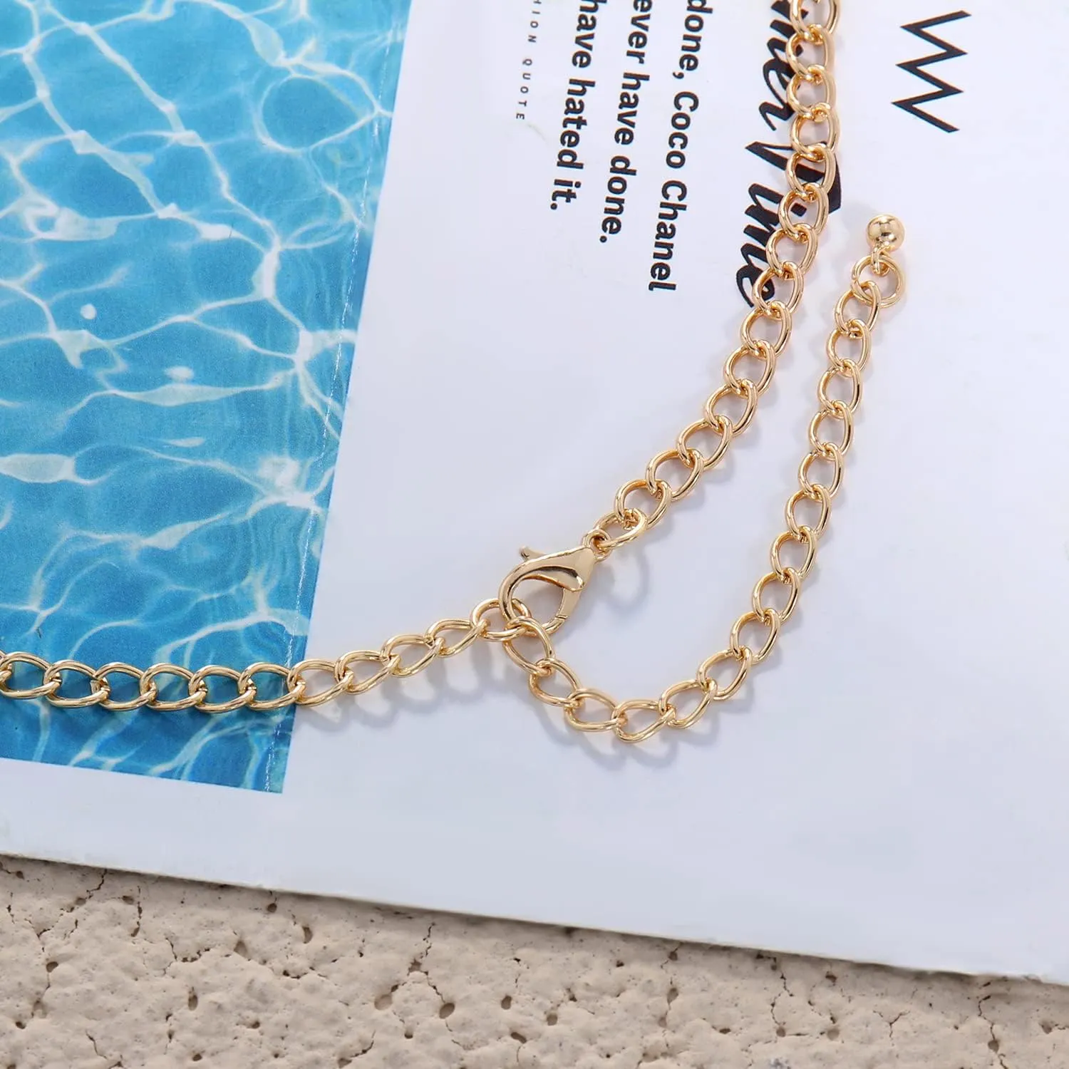 Firstmeet Shiny Resin Water Drop Collar Necklace with Earrings
