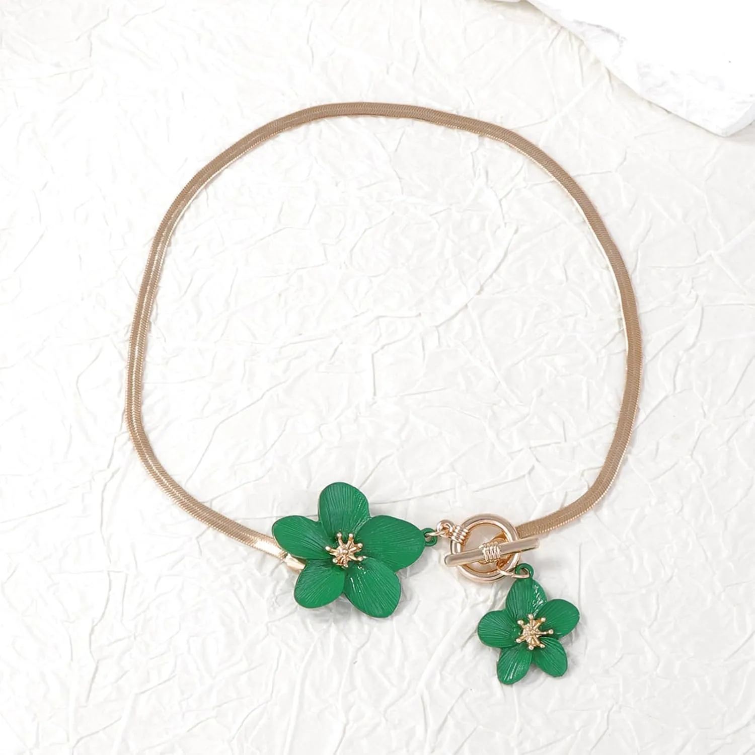 Flower Necklaces Earrings for Women White Spring Earrings Flower Jewelry Set 2025 Lightweight Dainty Studs Everyday Trendy Accessories