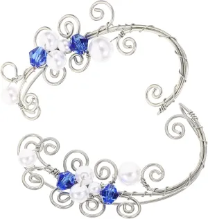 FRCOLOR 1 Pair Elegant Ear Cuff Wrap Earrings for Women Handmade Fairy Filigree Design Versatile Accessory to Enhance Any Outfit for Parties and Everyday Wear