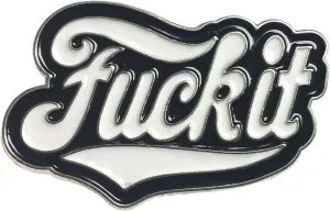 Fuck It Enamel Pin Black Green Stone Modern Unisex Pin