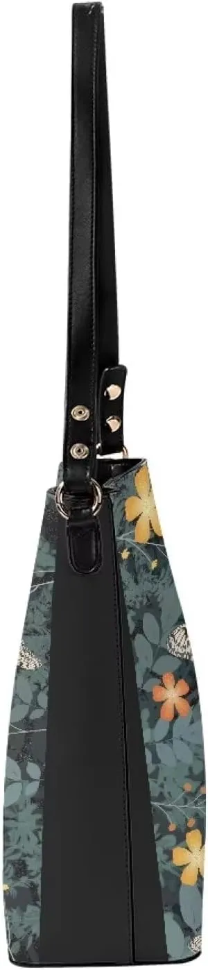 GIFTPUZZ Hobo Bag with PU Leather Large Cell Phone Purses for Women Crossbody Bucket Bag Purses Crossbody Handbags