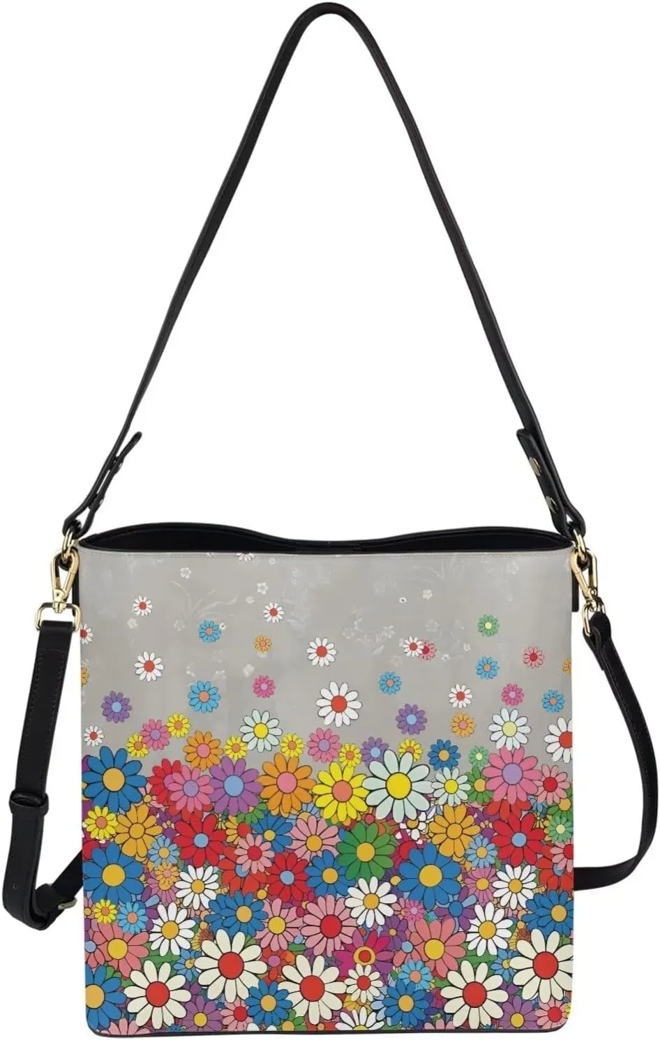 GIFTPUZZ Hobo Bag with PU Leather Large Cell Phone Purses for Women Crossbody Bucket Bag Purses Crossbody Handbags