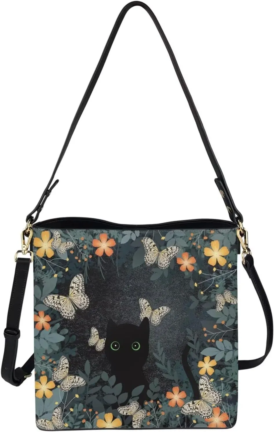 GIFTPUZZ Hobo Bag with PU Leather Large Cell Phone Purses for Women Crossbody Bucket Bag Purses Crossbody Handbags