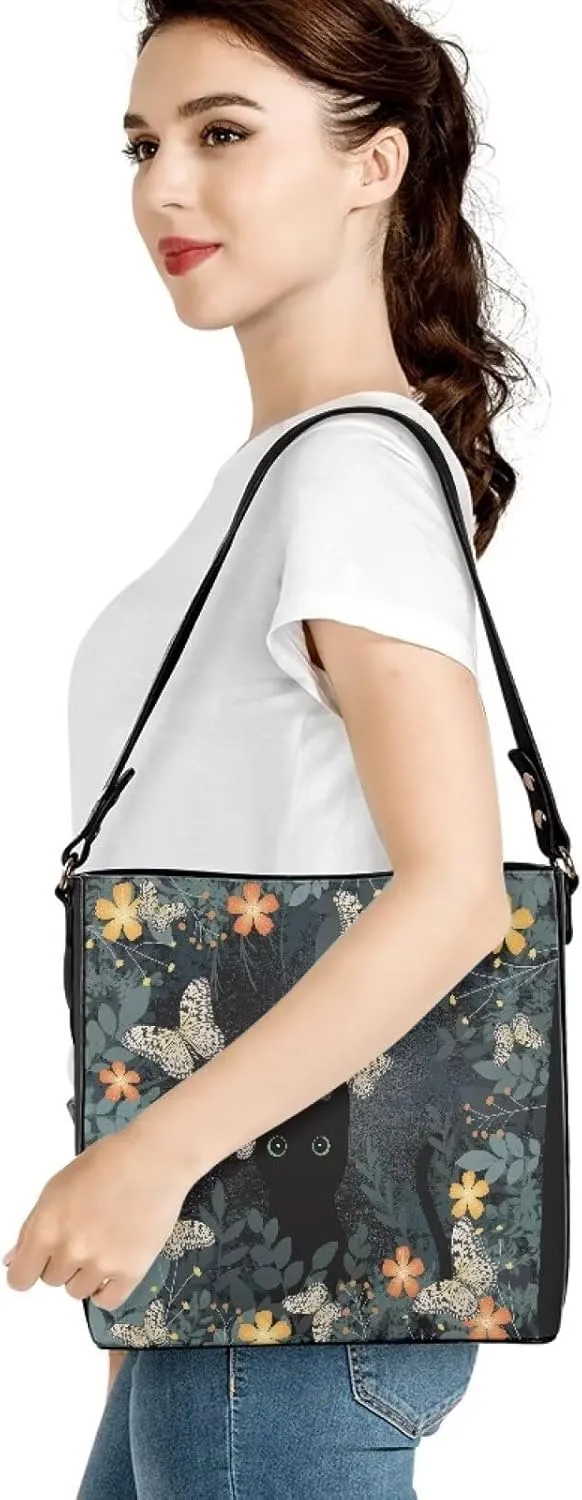 GIFTPUZZ Hobo Bag with PU Leather Large Cell Phone Purses for Women Crossbody Bucket Bag Purses Crossbody Handbags