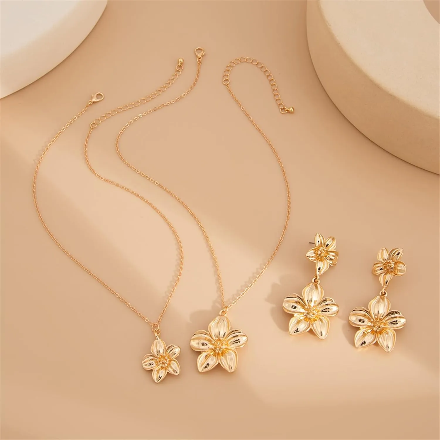Ginkgo Biloba Leaf Tassel Earrings Necklace Set,Boho Y Pendant Necklaces Dainty Ginkgo Biloba Leaf Earring Floral Statement Necklace Large Plant Leaves Flower Choker Earrings Summer Jewelry for Women