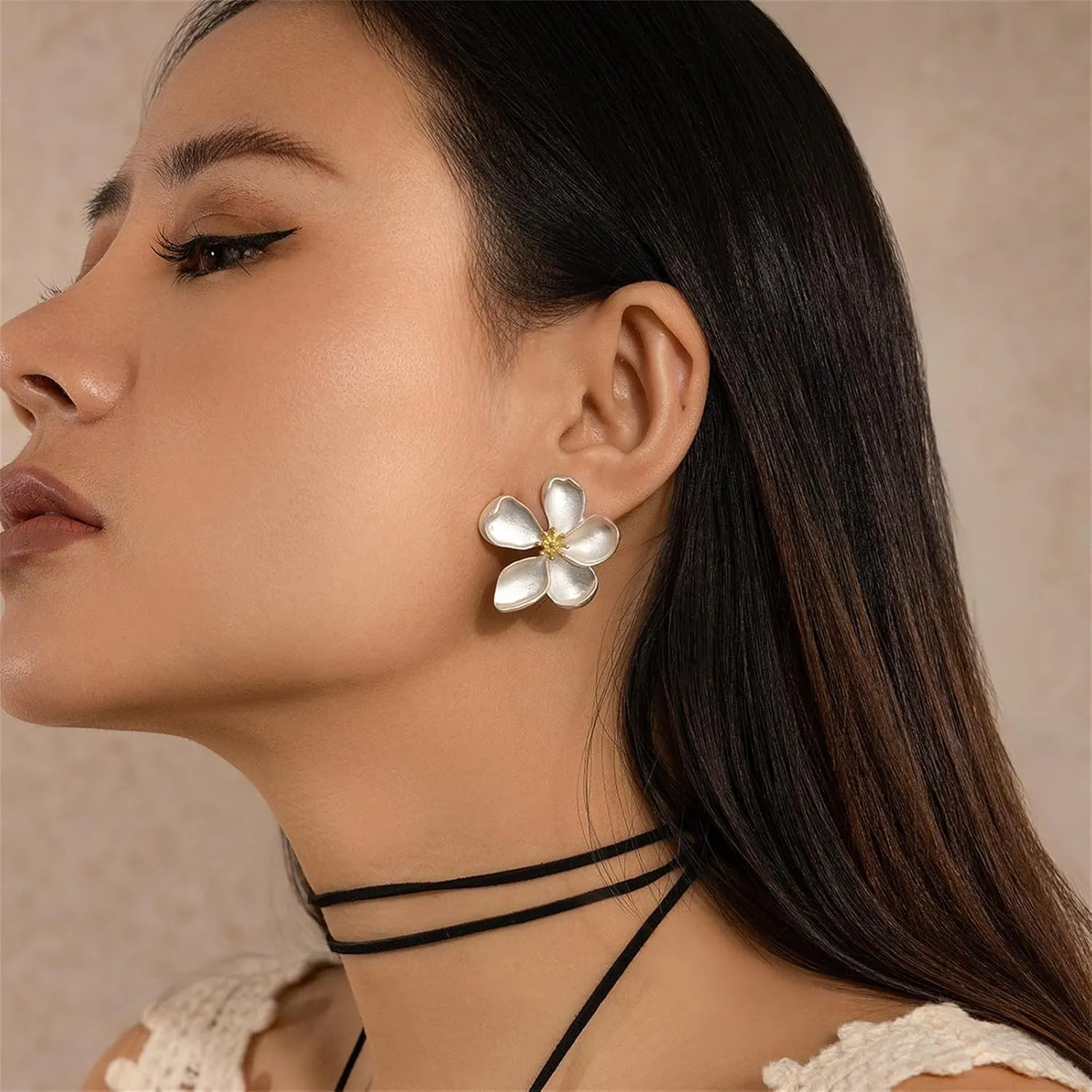 Ginkgo Biloba Leaf Tassel Earrings Necklace Set,Boho Y Pendant Necklaces Dainty Ginkgo Biloba Leaf Earring Floral Statement Necklace Large Plant Leaves Flower Choker Earrings Summer Jewelry for Women