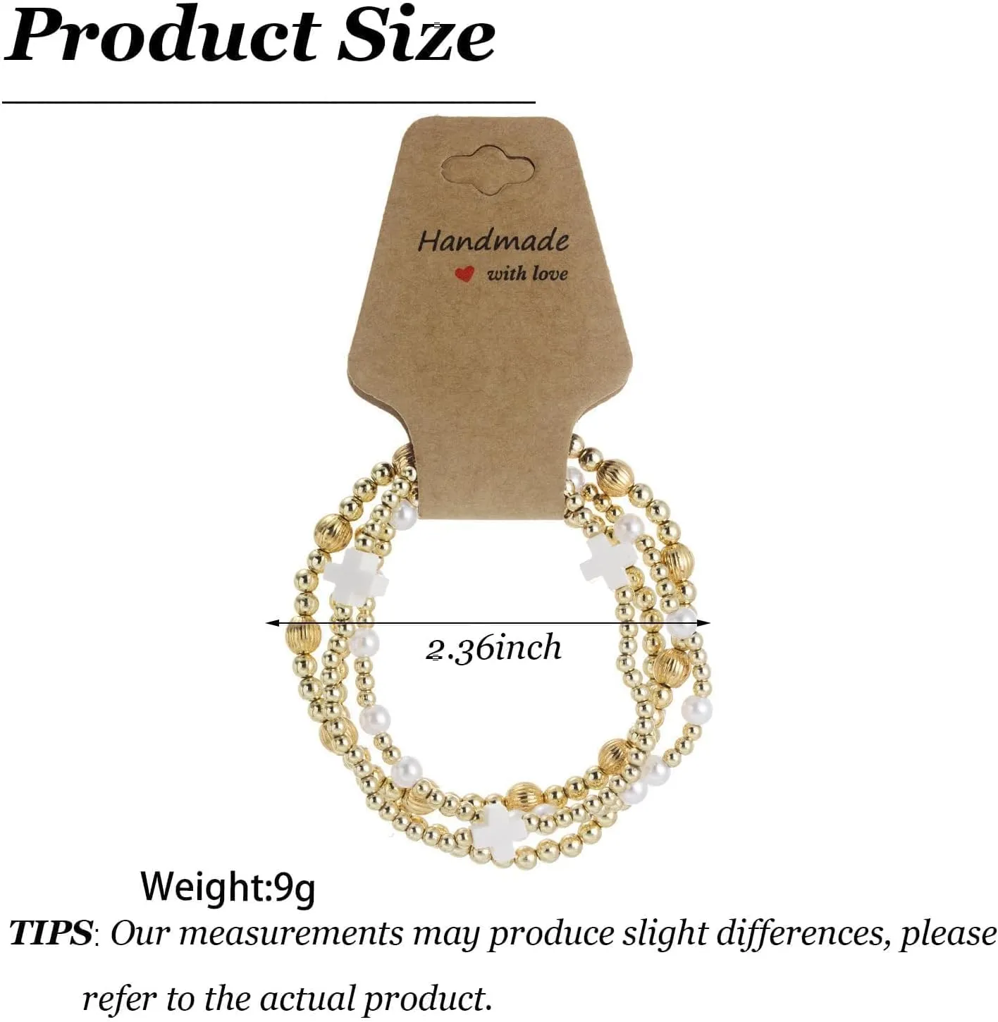 Gold Beaded Bracelets for Women Non Tarnish Dainty Pearl Beaded Bracelet for Womens Silver Bead Bracelets Stack Stretch Bracelets Jewelry Gifts 2025