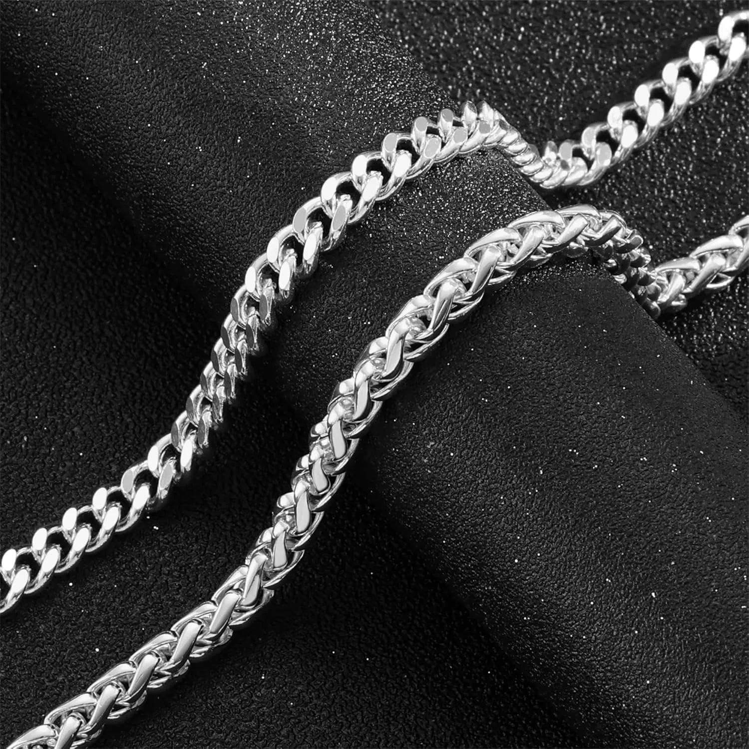 Gold Bracelets for Women, 14K Gold Plated/Silver Womens Bracelets Dainty Layered Gold Cuban Link Chain Bracelets for Women Trendy Chunky Stackable Gold Bracelet Set Jewelry Gift