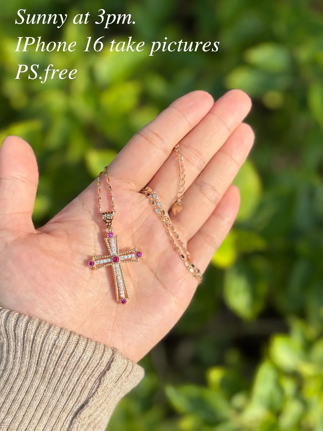 Gold Cross Necklace for Women Cross Pendant Necklaces Exquisite Tile Chain Crucifix Chain Jewelry Religious