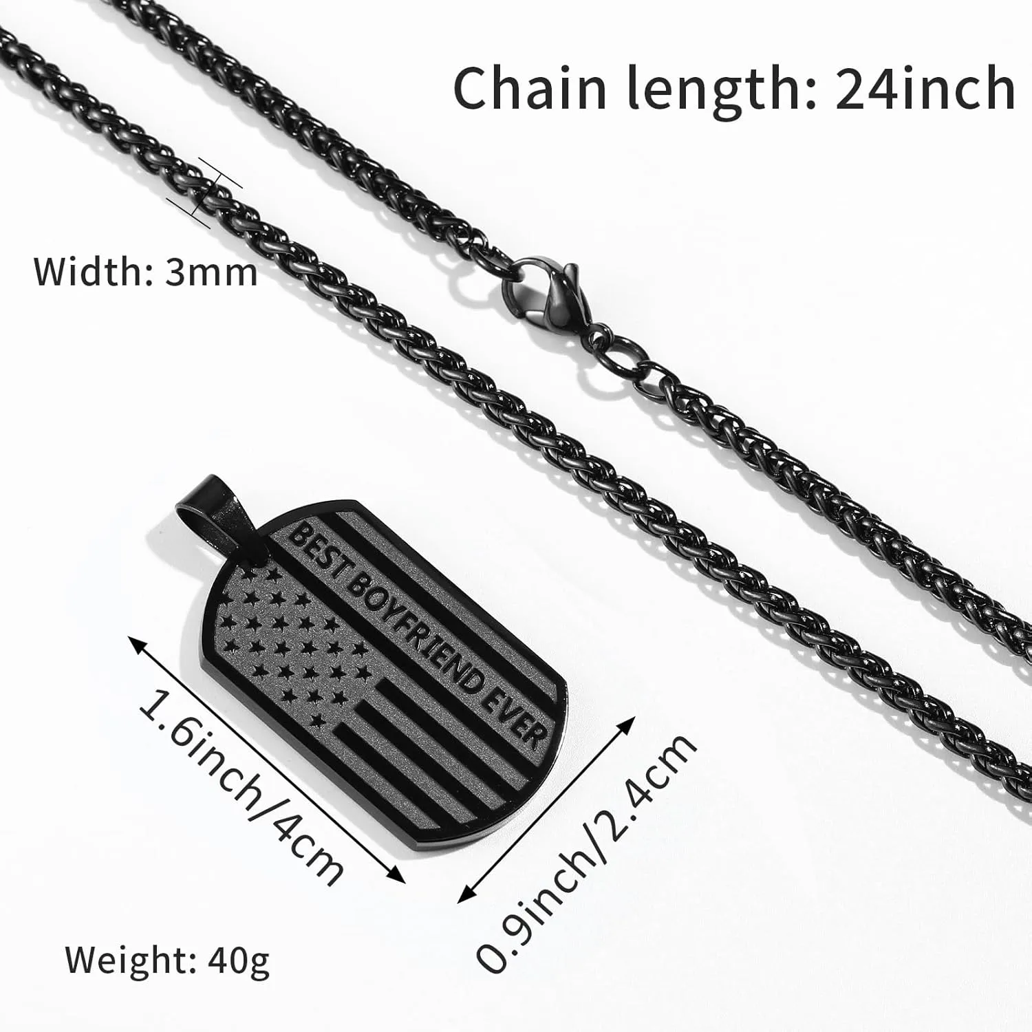Graduation Gifts-24 Inch American Flag Necklace for Mens Son Grandson Brother Boyfriend Husband Dad Grandpa,Graduation Gifts for Him Men