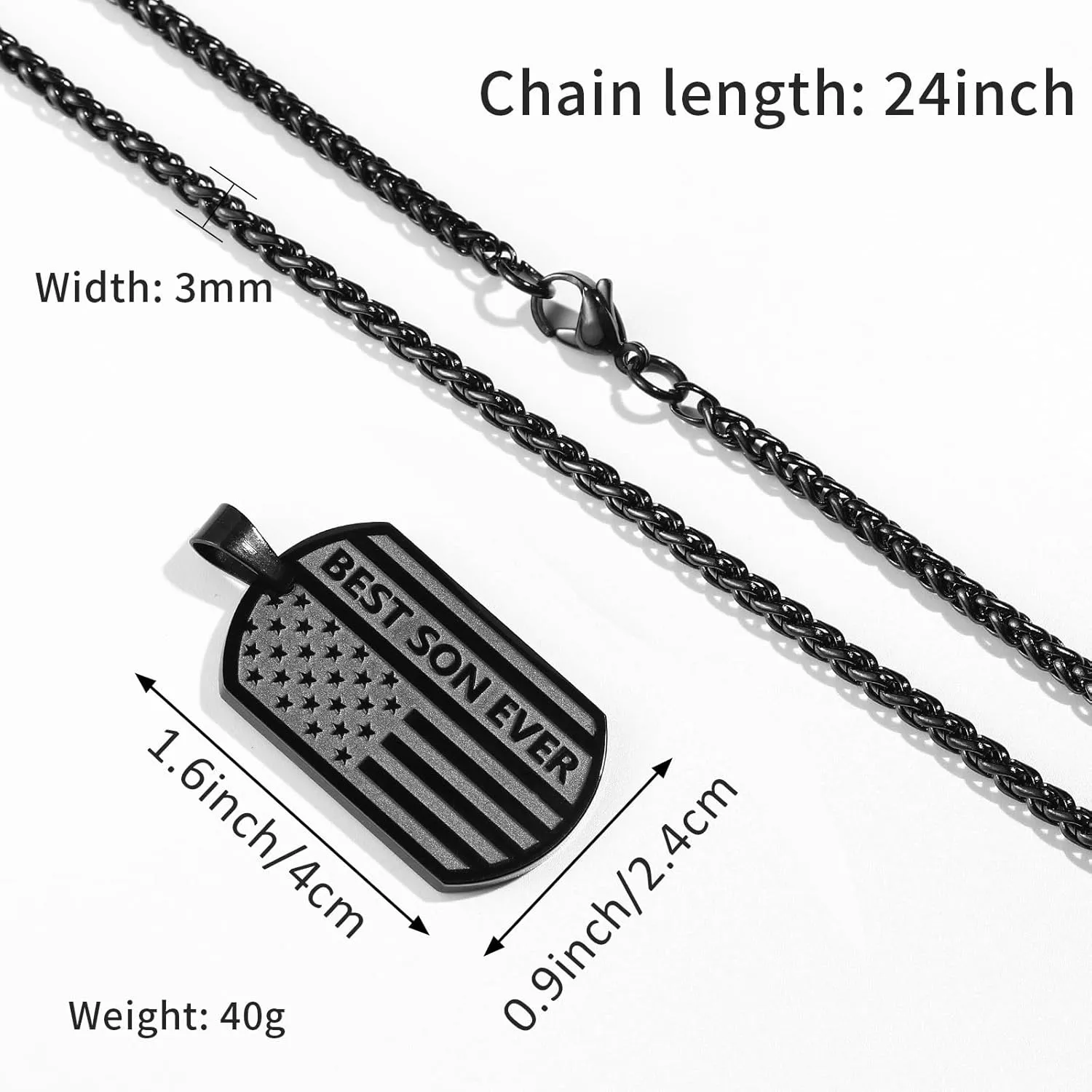 Graduation Gifts-24 Inch American Flag Necklace for Mens Son Grandson Brother Boyfriend Husband Dad Grandpa,Graduation Gifts for Him Men