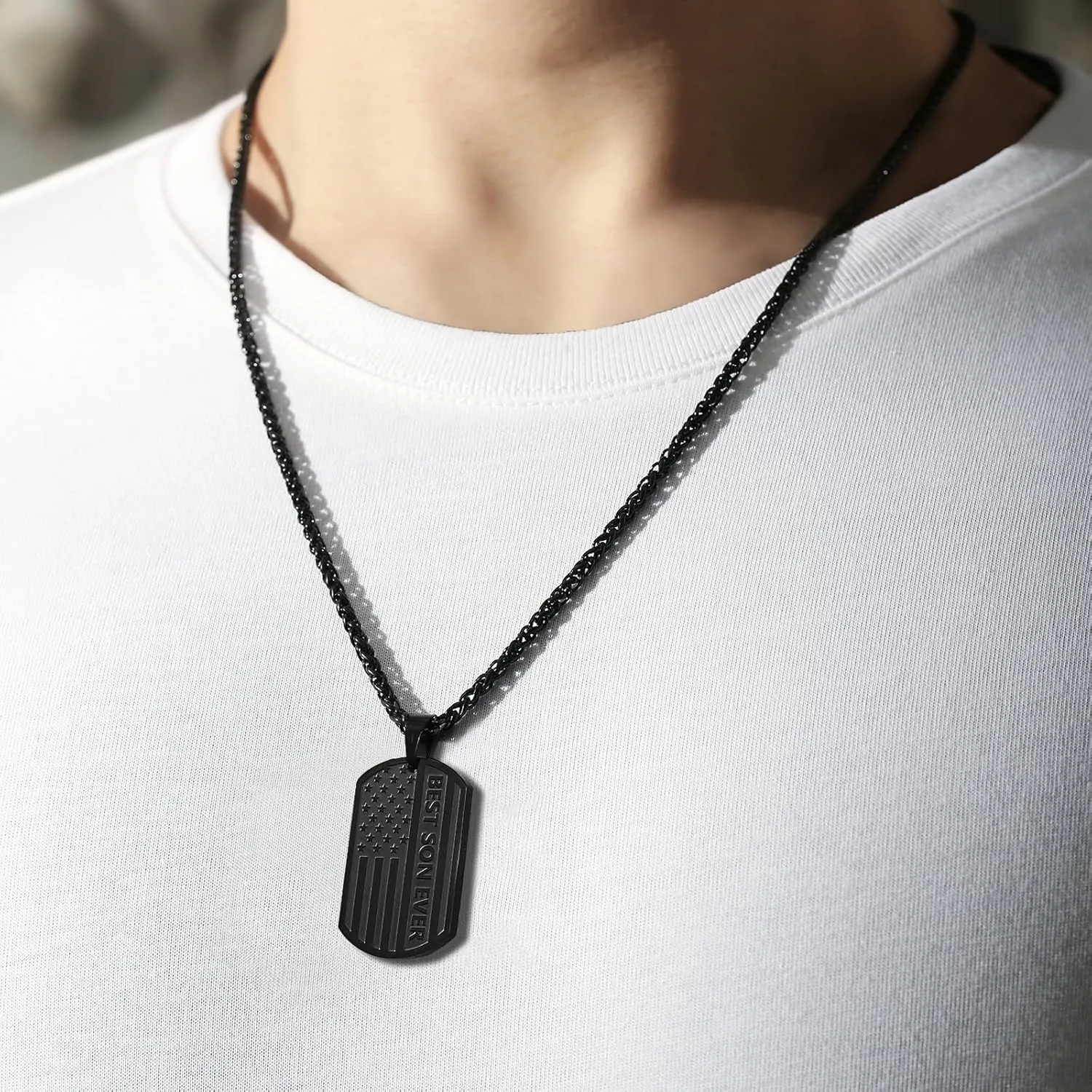 Graduation Gifts-24 Inch American Flag Necklace for Mens Son Grandson Brother Boyfriend Husband Dad Grandpa,Graduation Gifts for Him Men