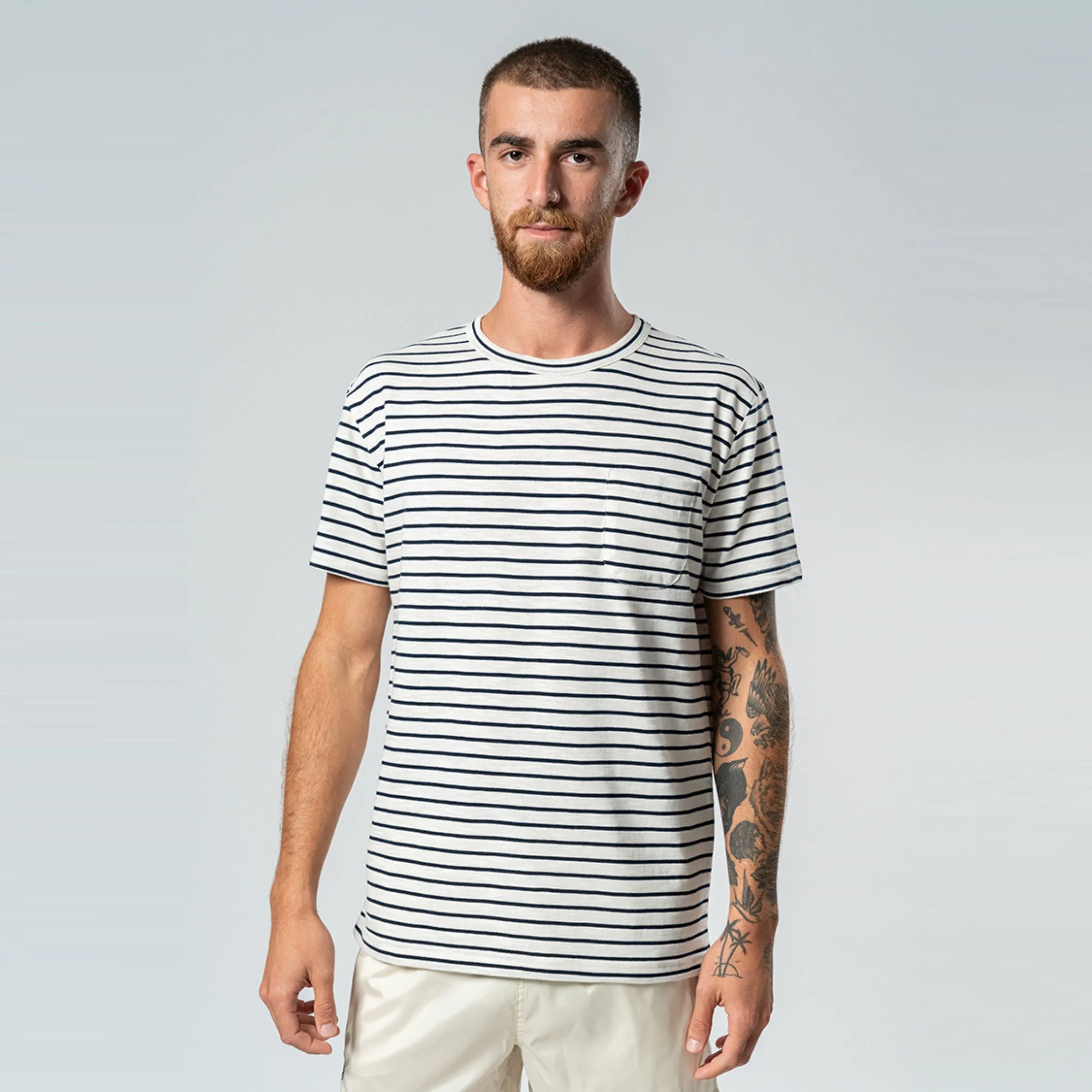 Guerreiro Striped T-Shirt (Dark Navy Stripes)