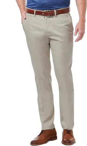 Haggar Men's Premium No Iron Khaki Slim Fit Flat Front Casual Pant