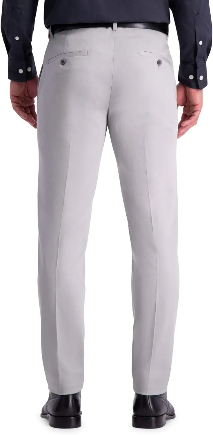 Haggar Men's Premium No Iron Khaki Slim Fit Flat Front Casual Pant