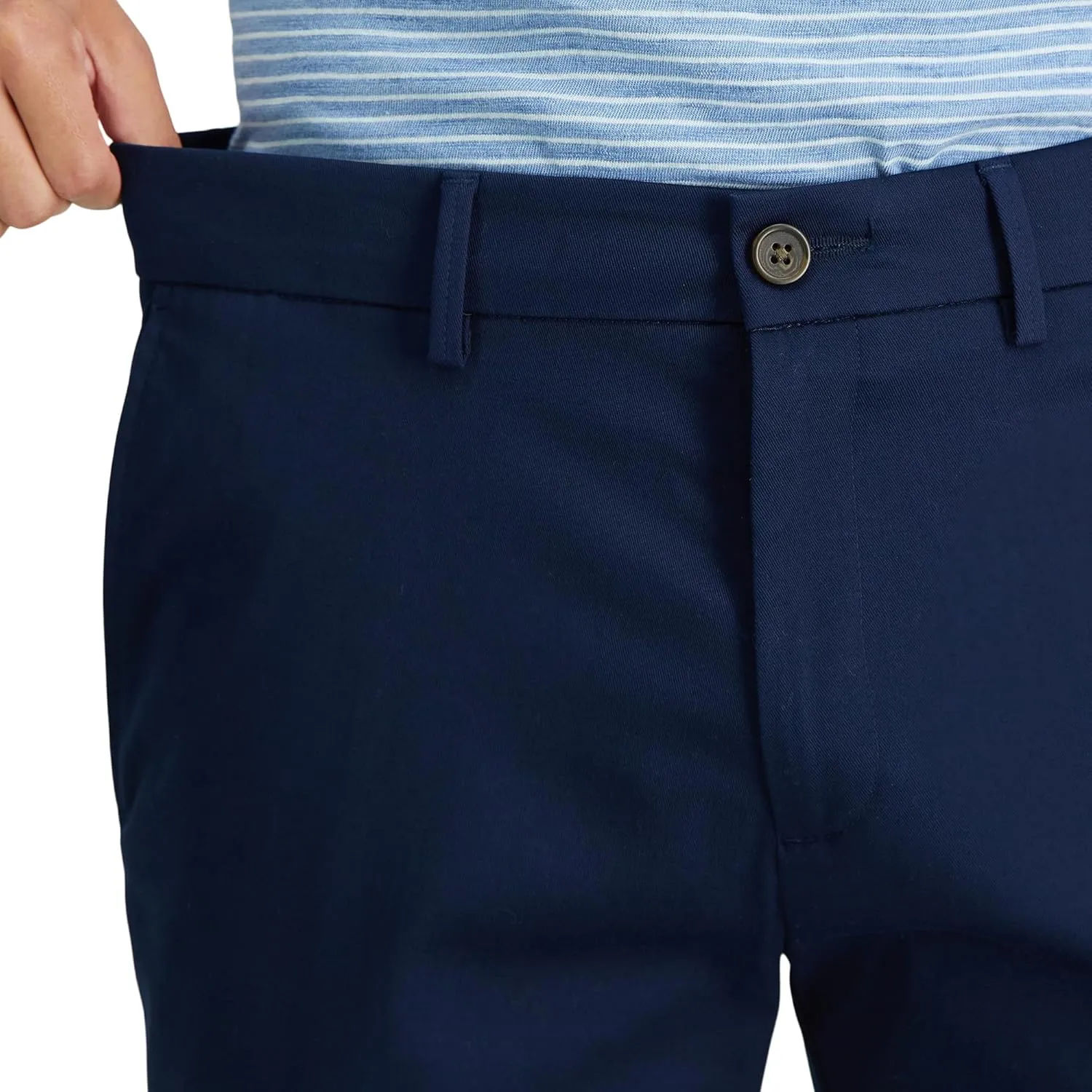 Haggar Men's Premium No Iron Khaki Slim Fit Flat Front Casual Pant