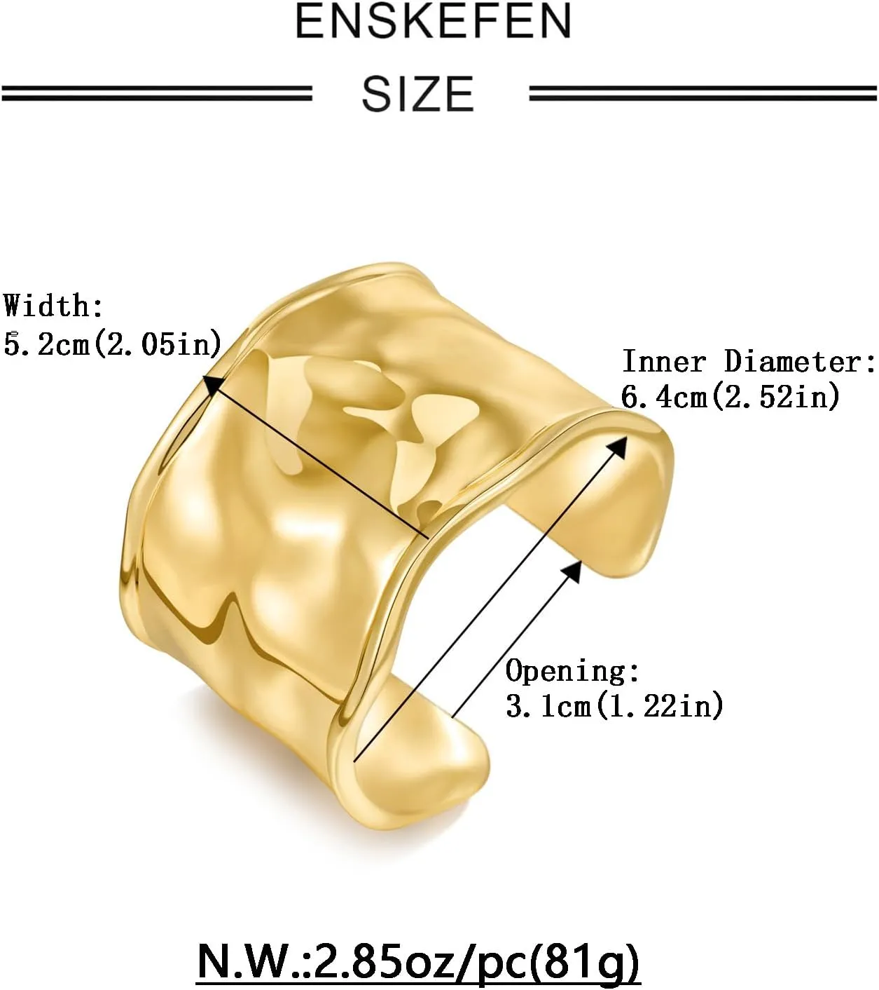 Hammered Gold Cuff Bracelets for Women Irregular Adjustable Open Bangles Chunky Statement Wide Gold Bracelets Vintage Boho Gold Arm Cuff Jewelry