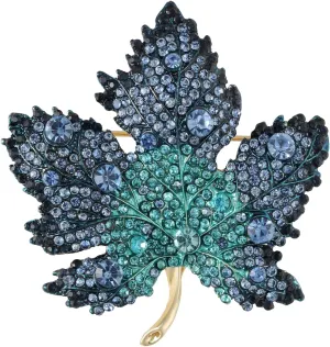 HandMade Large Rose Rhinestone Brooch - Women's Vintage Flower Brooch Pins for Weddings, Anniversaries, New Year & Valentine's Day