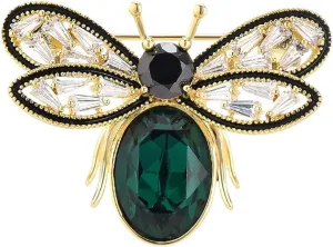 Honey Bee Brooches Pins for Woman Girls,Vintage Elegant Insect Brooch Alloy Zircon Bee Brooch Pin Clothing Accessory Jewelry Gift