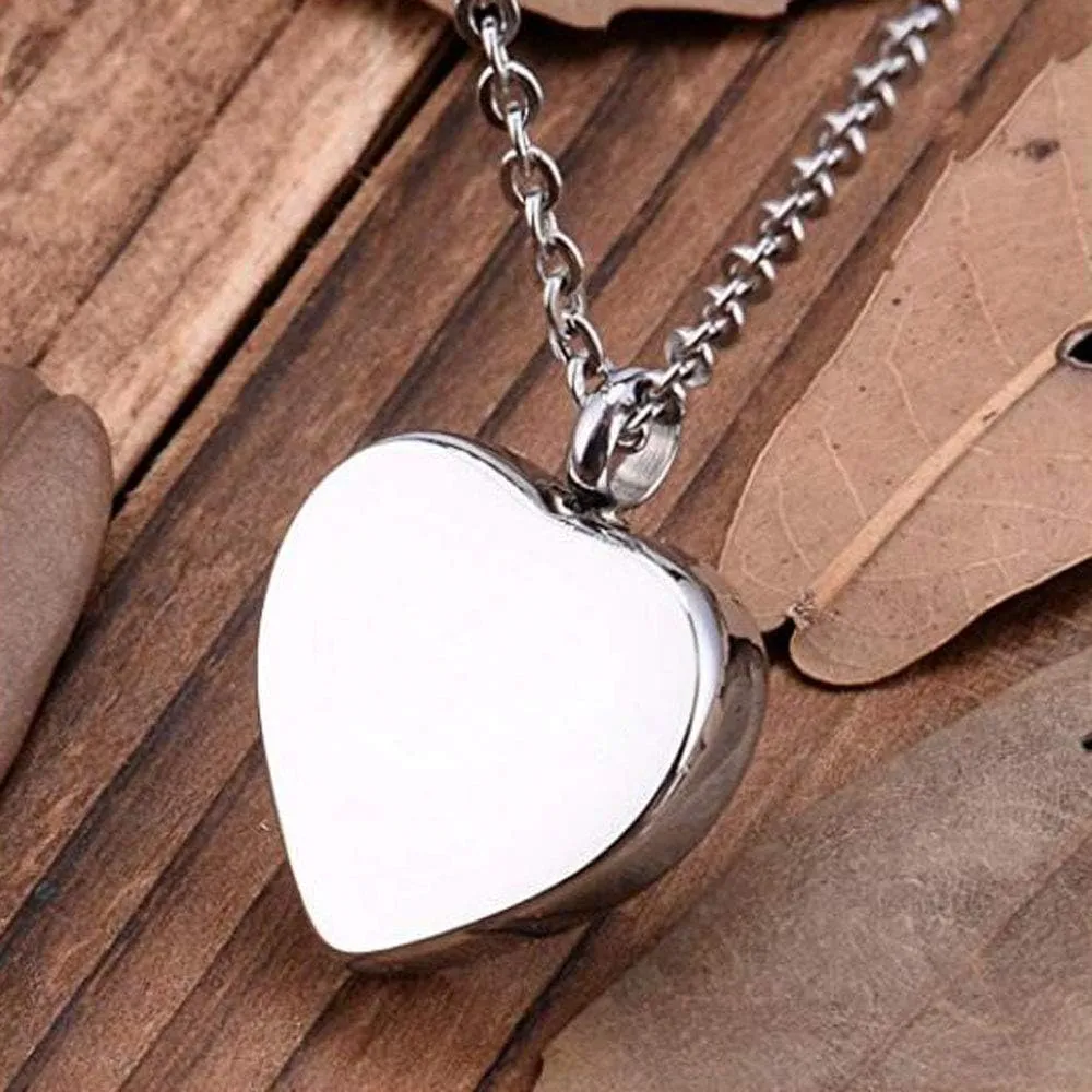 HQ Fashion Cremation Pendant Electrocardiogram engraved Custom family name i love you Forever Memorial Urn Necklace Ashes